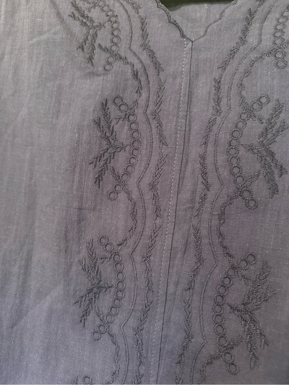 Cellabie Cotton Blend Embroidered Tunic- M - Picture 4 of 7